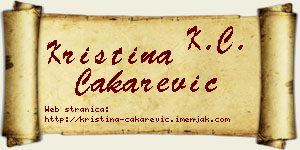 Kristina Čakarević vizit kartica